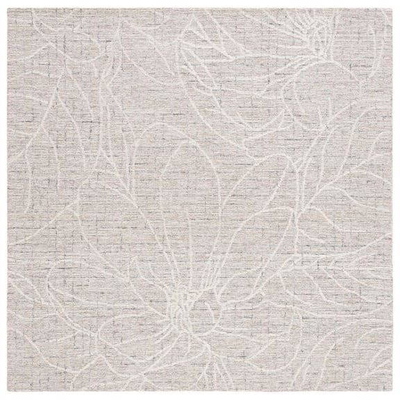 SAFAVIEH Metro Wade Floral Area Rug, Beige/Ivory, 6' x 6' Square