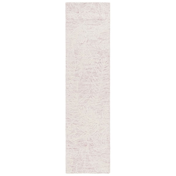 SAFAVIEH Metro Hartley Leaves Runner Rug, Pink/Ivory, 2'3" x 9'