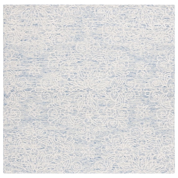 SAFAVIEH Metro Corine Floral Area Rug, Blue/Ivory, 6' x 6' Square