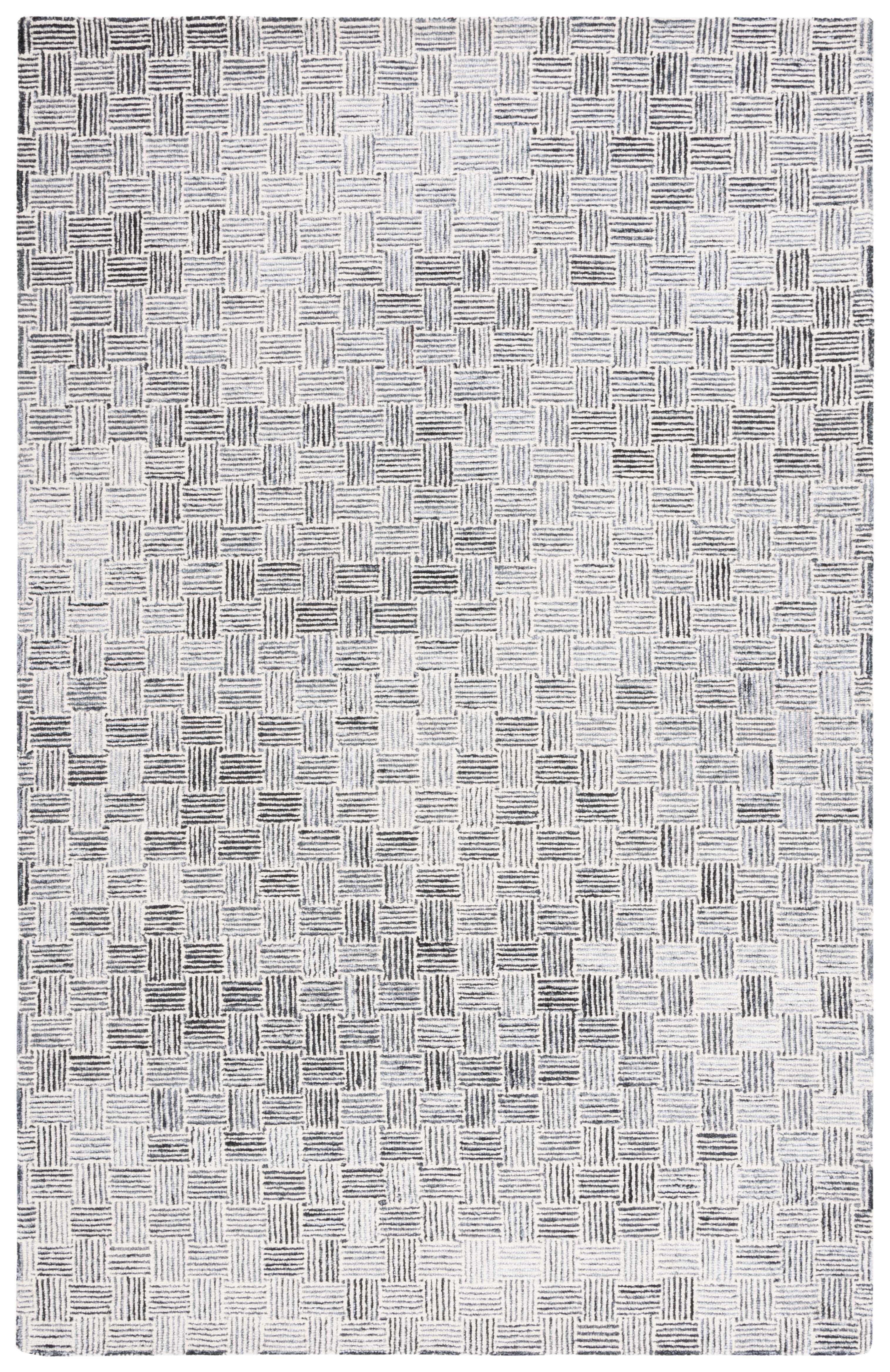 Safavieh Hand Tufted Micro-Loop Transitional Wool Area Rug in Dark Grey ...