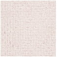 thumbnail image 1 of SAFAVIEH Micro-Loop Charlotte Solid Area Rug, Pink/Ivory, 5' x 5' Square, 1 of 7