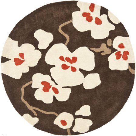 Safavieh  Handmade Modern Art Sirine Modern Polyester Rug 7' x 7' Round 6' Round, 8' Round Indoor Living Room, Bedroom Round