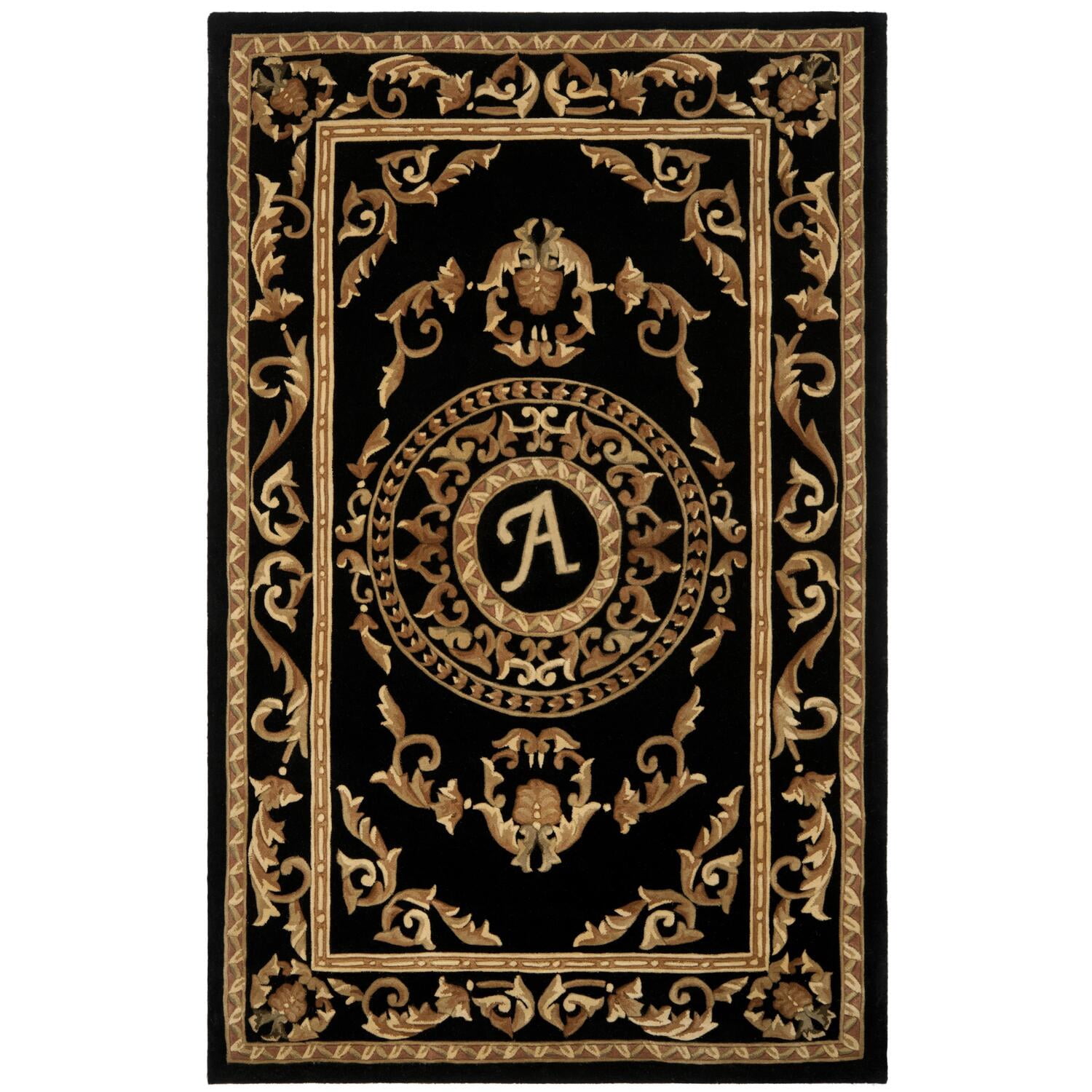 Safavieh Handmade Naples Hanan Traditional Oriental Wool Rug Black ...