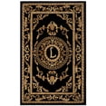 thumbnail image 1 of Safavieh  Handmade Naples Hanan Traditional Oriental Wool Rug Black Monogram "L" 5' x 8' 5' x 8' Rectangle, 1 of 5