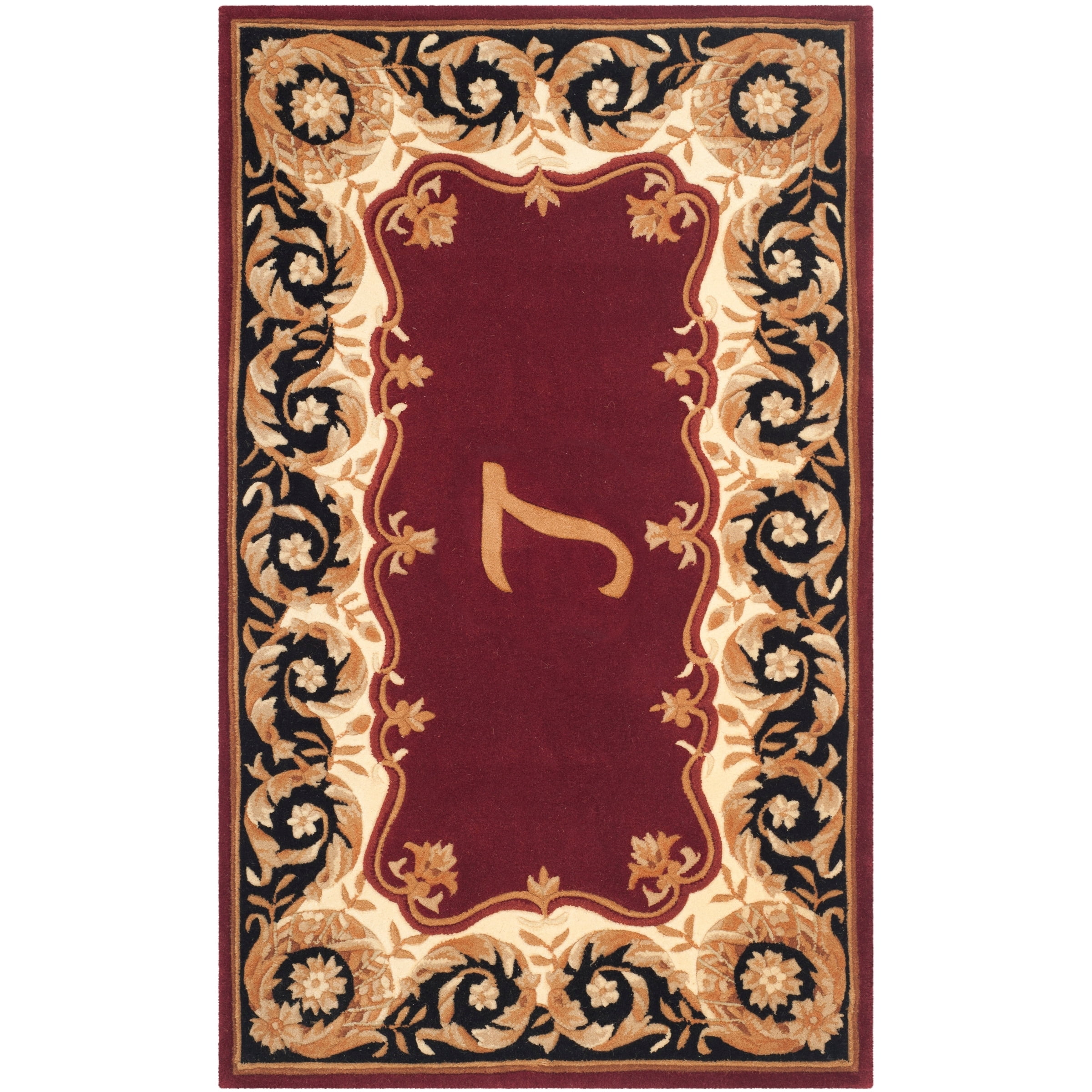 Maroon Border Rug Safavieh Handmade Naples Taje Traditional Oriental Wool Rug Maroon L 5 ...