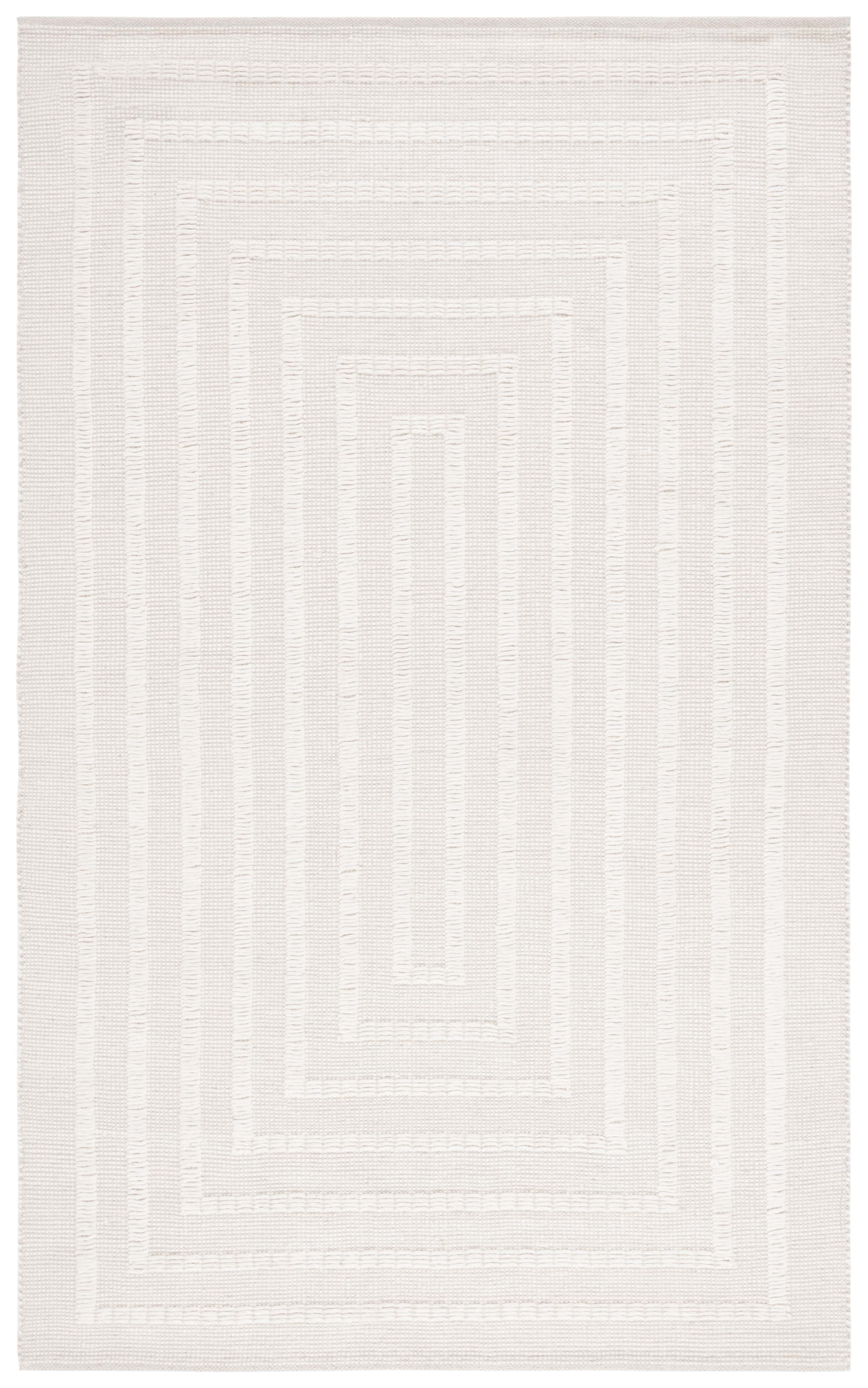 SAFAVIEH Natura Allen Bordered Area Rug, Ivory/Beige, 6' x 9'