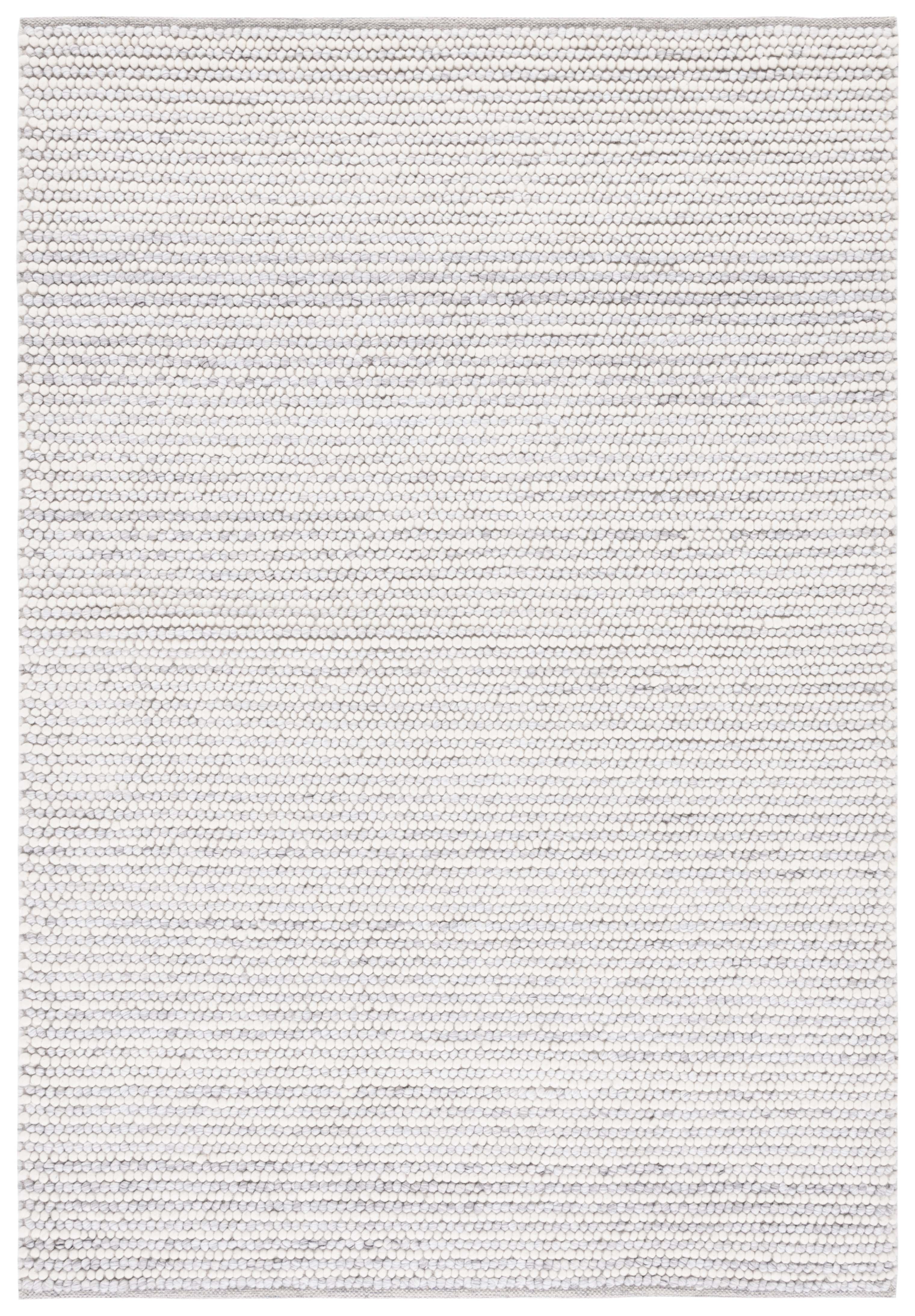 Handmade Ivory and Light Grey Wool Flat Woven Accent Rug, 2' x 3'