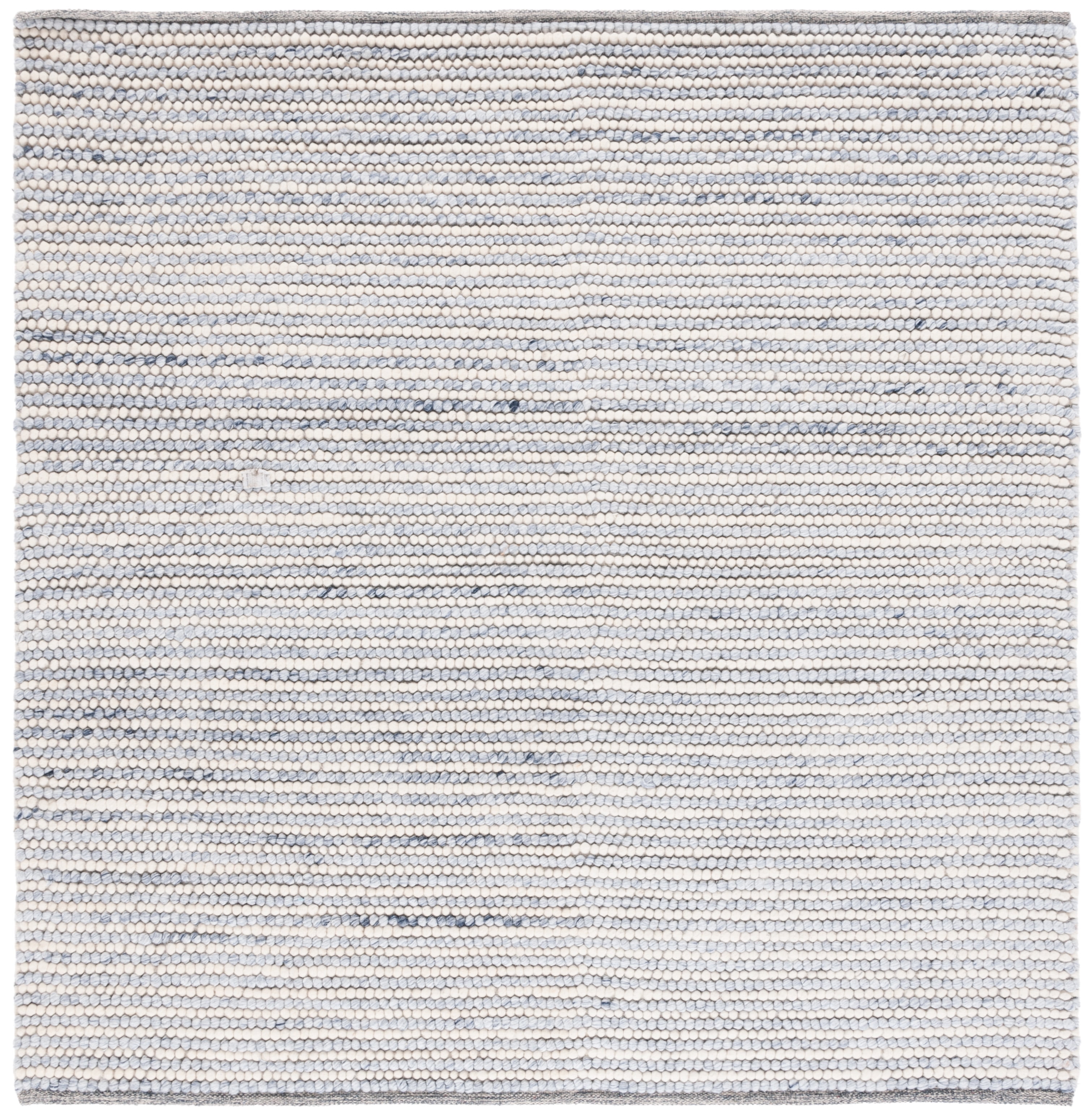 SAFAVIEH Natura Fredrick Striped Area Rug, Ivory/Blue, 4' x 4' Square