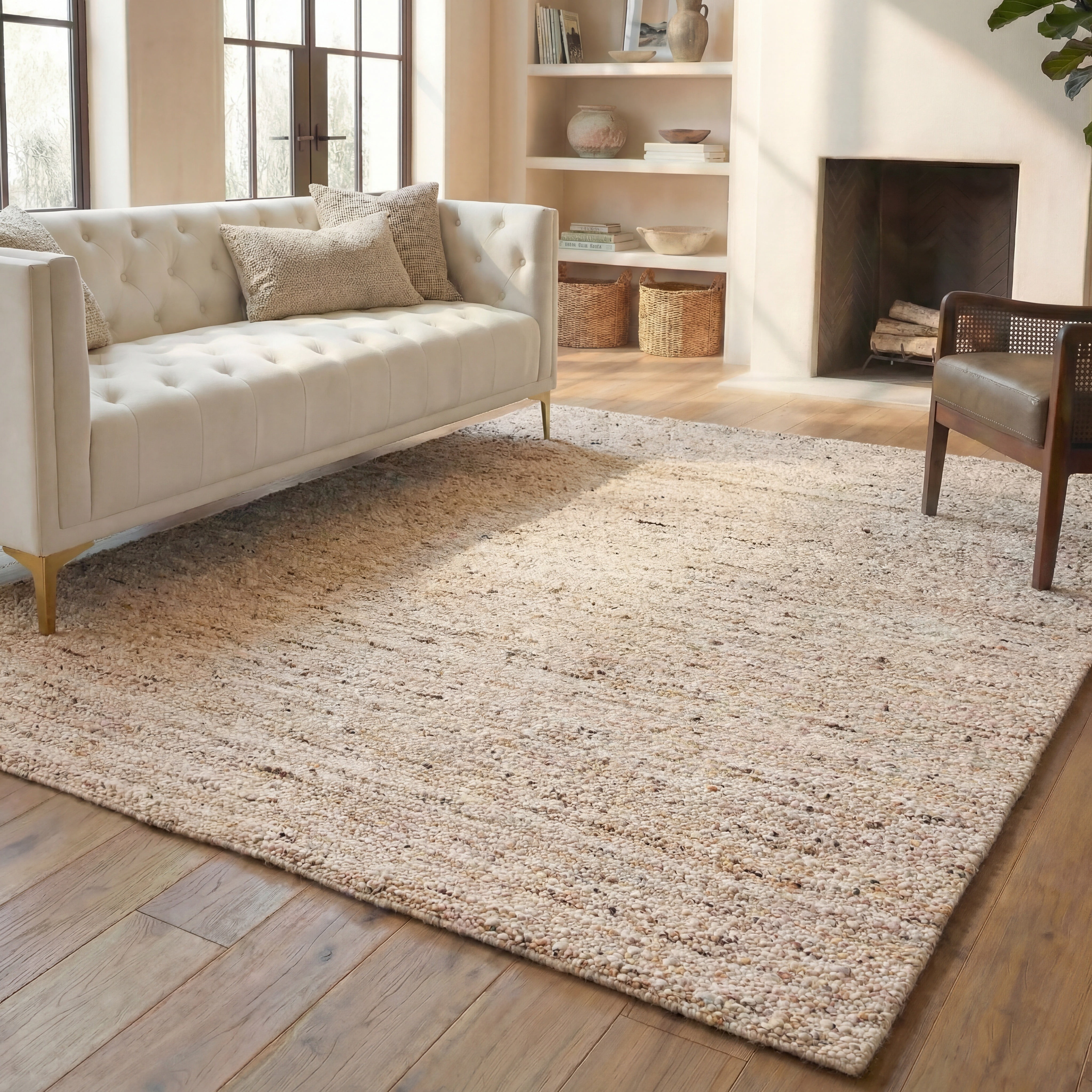 Safavieh Natura Earnestine Solid Area Rug, Beige, 4' x 6'
