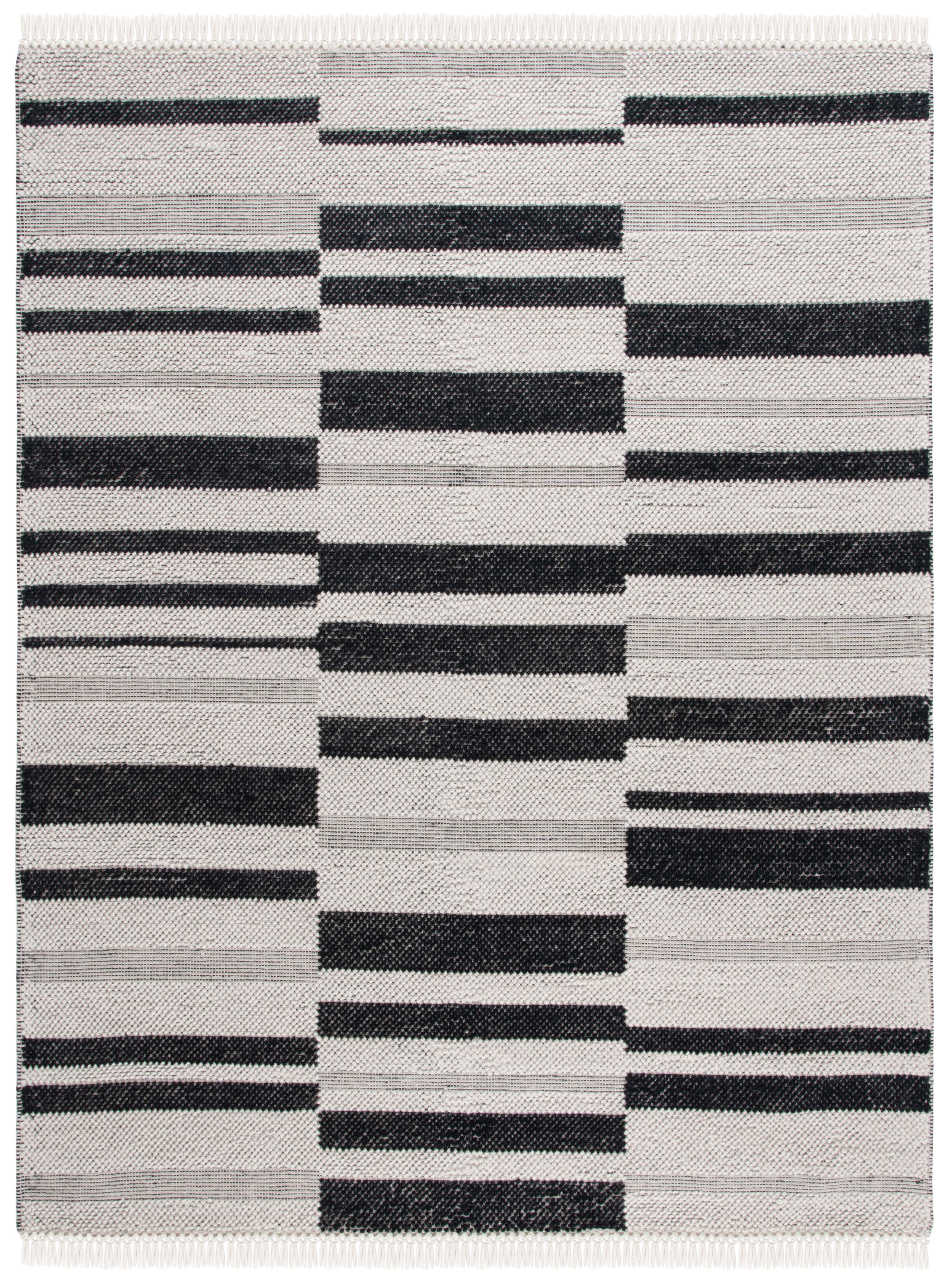 SAFAVIEH Natura Qendro Striped Area Rug, Ivory/Black, 8' x 10'