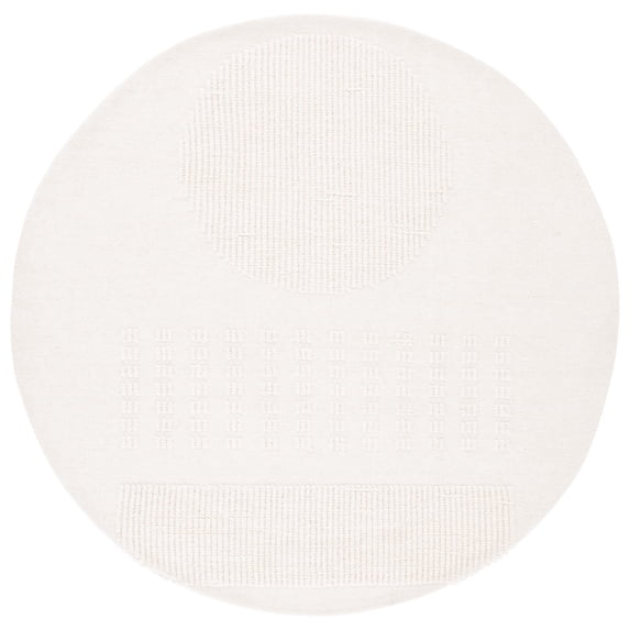 SAFAVIEH Natura Devnet Geometric Area Rug, Ivory, 6' x 6' Round