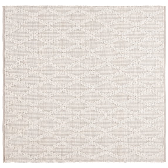 SAFAVIEH Natura Urban Diamond Area Rug, Ivory, 6' x 6' Square