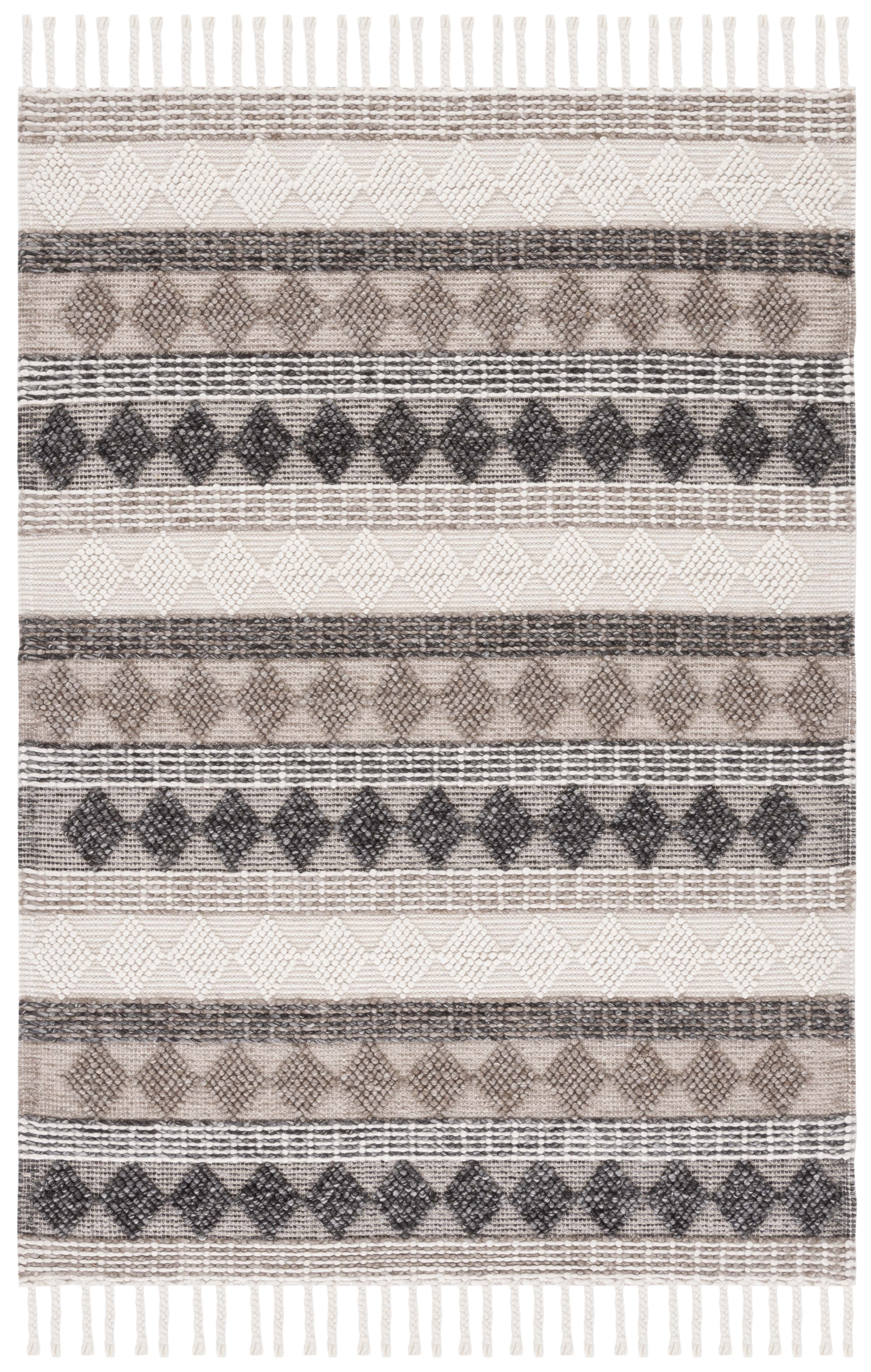 Ivory Braided Wool Artisan Hand-Woven 5' x 8' Rug