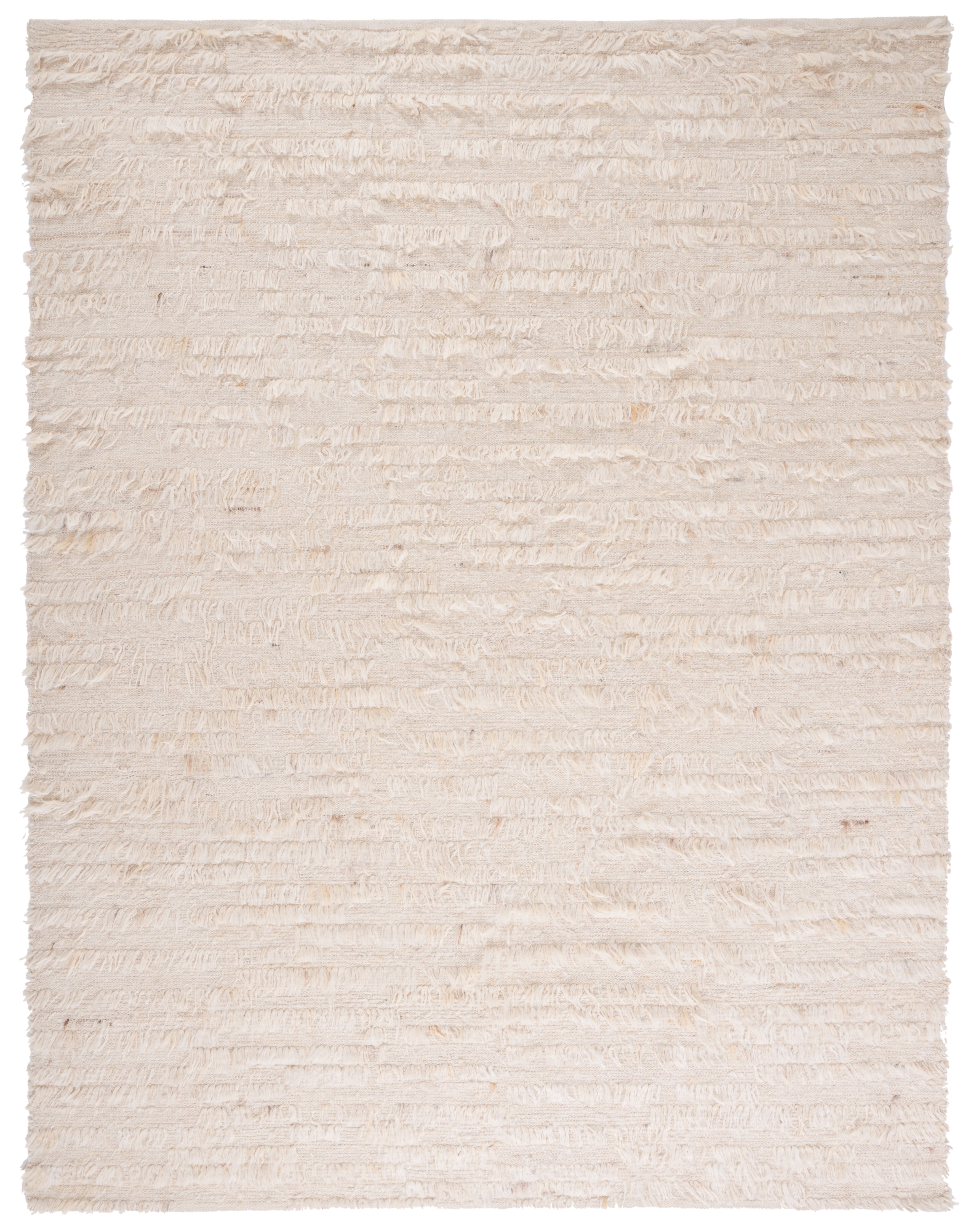 Ivory Coast Hand-Tufted Wool Shag Rug 9' x 12'