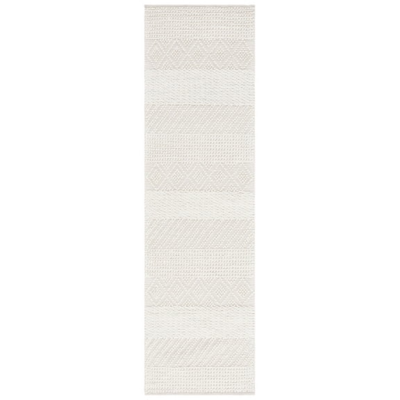 SAFAVIEH Natura Nuala Southwestern Wool Runner Rug, Ivory, 2'3" x 8'