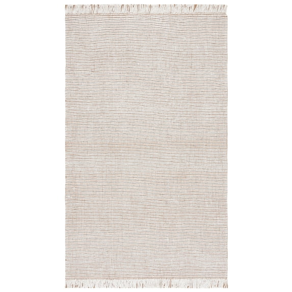 SAFAVIEH Natural Fiber Crawford Abstract Area Rug, Ivory/Natural, 6' x 9'
