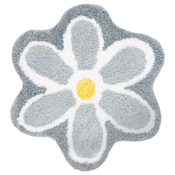 SAFAVIEH Novelty Taneka Floral Area Rug, Ivory/Grey, 3' x 3' Round