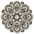 thumbnail image 1 of SAFAVIEH Novelty Mordikai Floral Area Rug, Ivory/Black, 3' x 3' Round, 1 of 7