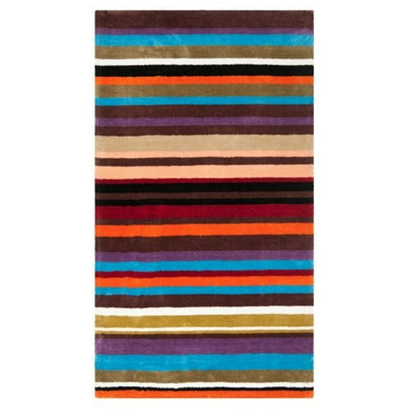 Contemporary Rug - Rodeo Drive Wool Pile -Blue/Multi Style-B-Color:Blue/Multi,Design:Contemporary,Shape:Large Rectangle,Size:9' 6''L x 7' 6''W