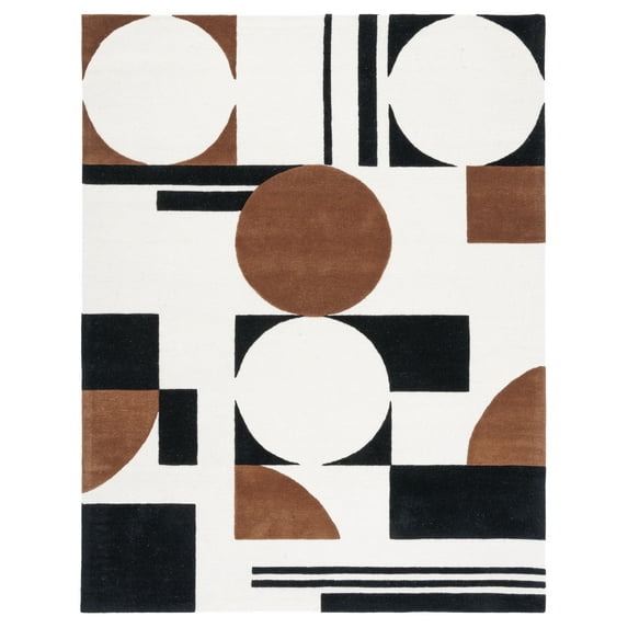 SAFAVIEH Rodeo Drive Darien Abstract Area Rug, Ivory/Black, 11' x 15'