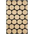 thumbnail image 1 of Safavieh  Handmade Rodeo Drive Mariken Mid-Century Modern Abstract Wool Rug Black/White 5'9" x 5'9" Round 5' Round, 6' Round Indoor Living Room,, 1 of 5