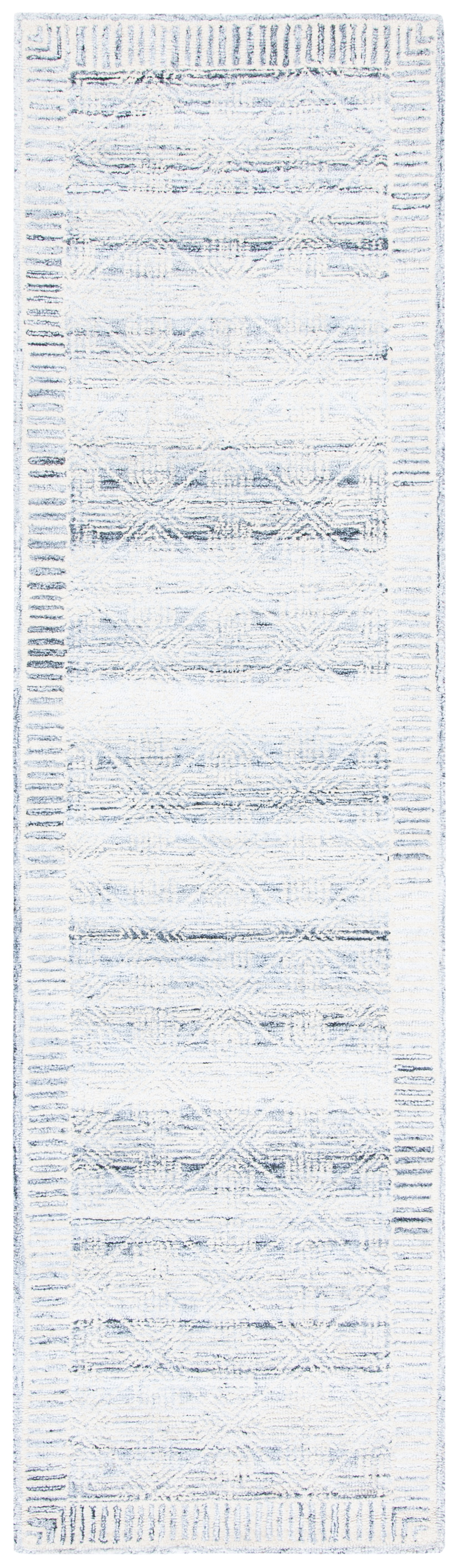 SAFAVIEH Roslyn Dacre Abstract Runner Rug, Grey/Ivory, 2'3" x 9'