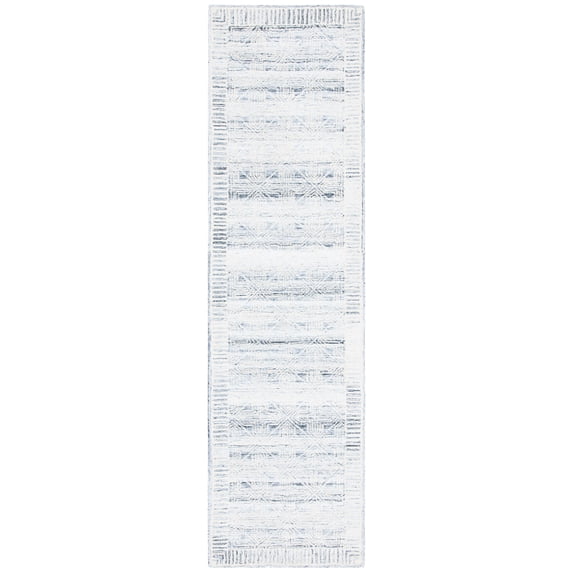 SAFAVIEH Roslyn Dacre Abstract Runner Rug, Grey/Ivory, 2'3" x 9'