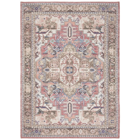 Safavieh Handmade Saffron Aurane Modern Tribal Cotton Rug Rust/Ivory 3' x 5' 3' x 5' Indoor