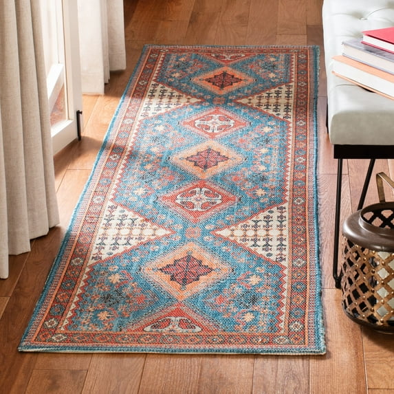 Safavieh Handmade Saffron Jodelle Modern Tribal Cotton Rug 2'3" x 8' 8' Runner Indoor,Runner Runner