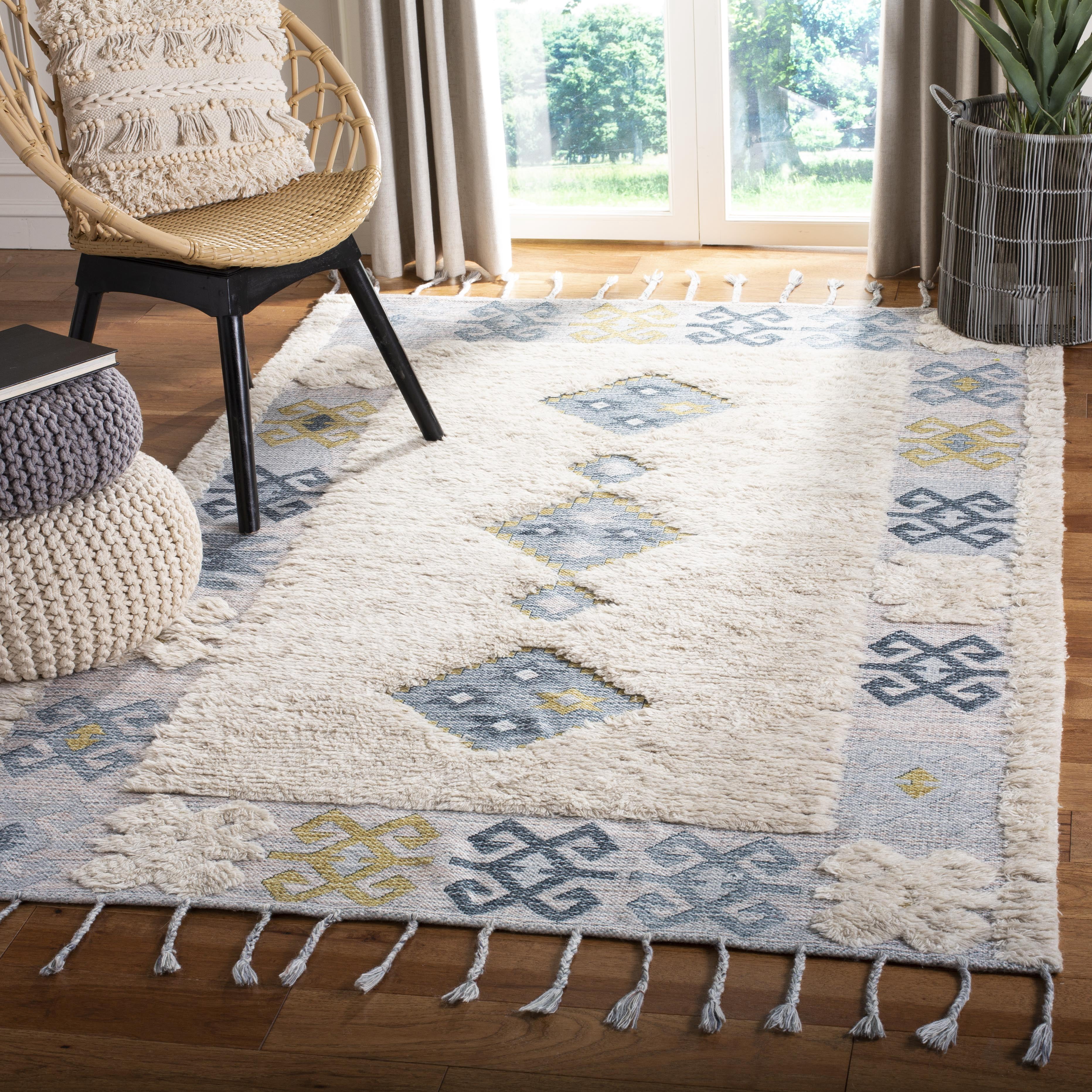 Safavieh  Handmade Saffron Misi Modern Tribal Cotton Rug 4' x 6' 4' x 6' Indoor,Handmade Rectangle