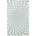 thumbnail image 1 of Safavieh Handmade Soho Herb Botanical N.Z. Wool Rug-Color:Blue/Ivory,Shape:Medium Rectangle,Size:5' x 8', 1 of 1
