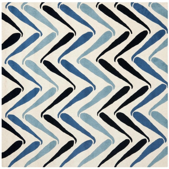 Safavieh Soho Jaimie Geometric Area Rug, Ivory/Blue, 6' x 6' Square