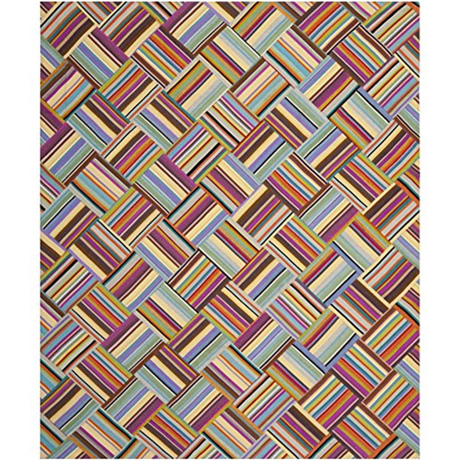 Straw Patch Multicolor Geometric Wool 6' x 9' Rug