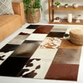 thumbnail image 1 of SAFAVIEH Studio Leather Diana Geometric Area Rug, Brown/Ivory, 3' x 5', 1 of 5