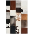 thumbnail image 1 of SAFAVIEH Studio Leather Diana Geometric Area Rug, Brown/Ivory, 6' x 9', 1 of 7