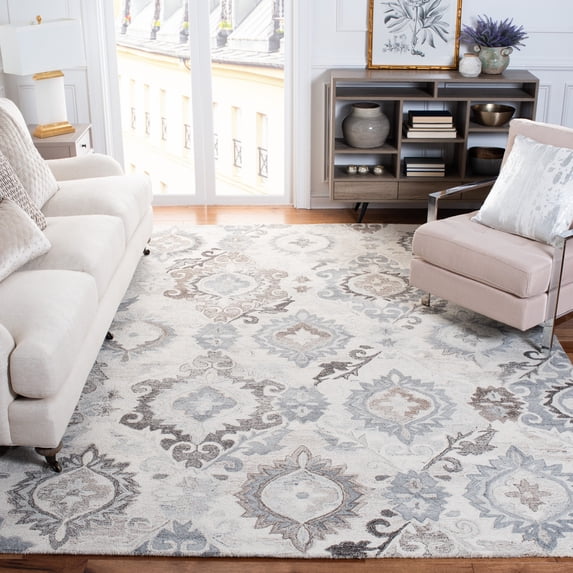 Safavieh Handmade Suzani Jabine Modern Wool Rug - 5' x 8' 6' x 6' Square 6' Square Indoor Square