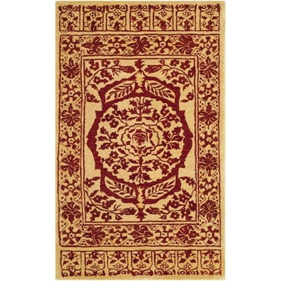 Safavieh  Handmade Taj Mahal Sirpa Traditional Oriental Wool Rug 5'6" x 8'6" 6' x 9' Indoor Living Room