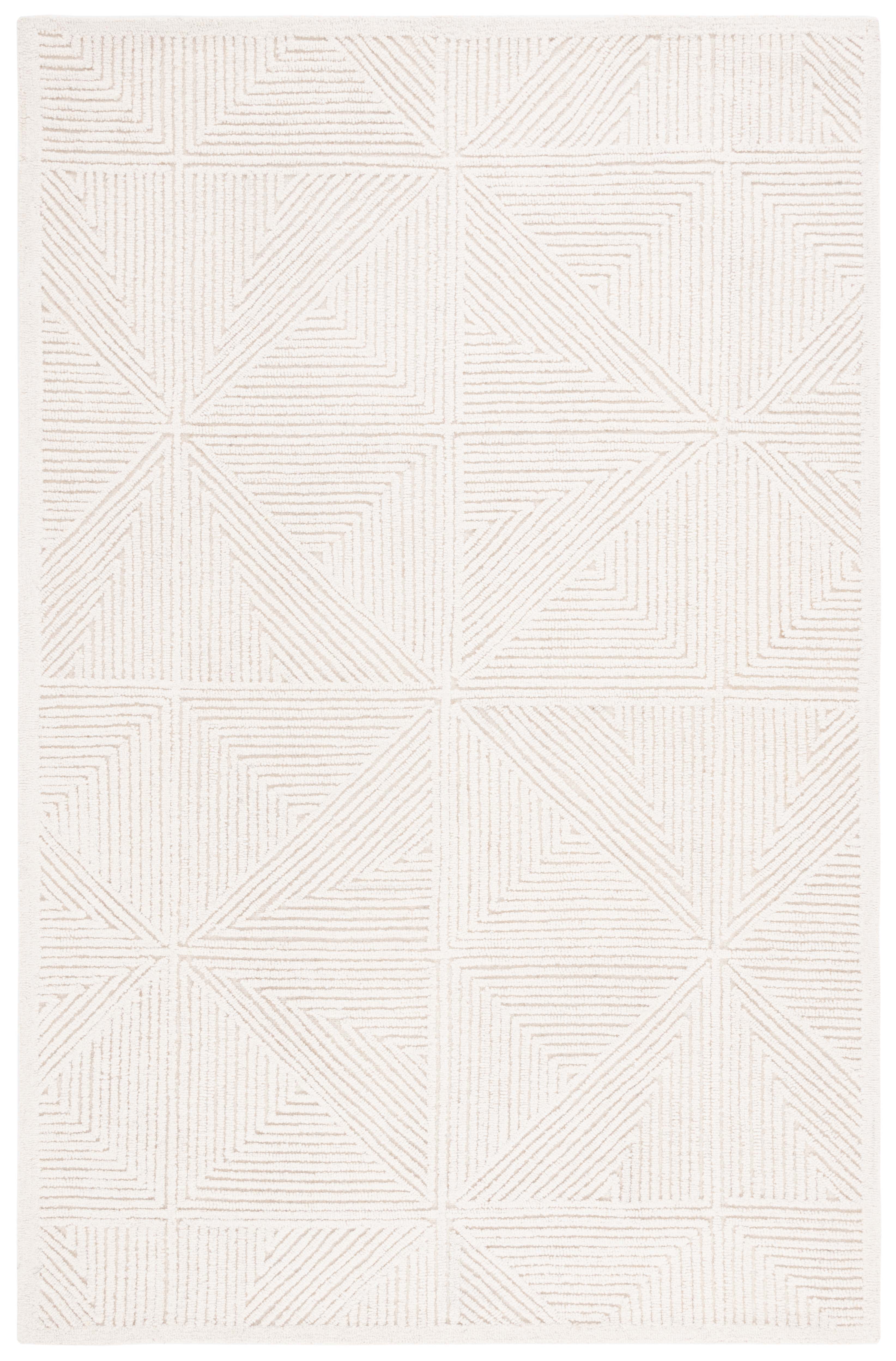 SAFAVIEH Textural Ashley Geometric Area Rug, Ivory, 3' x 5'