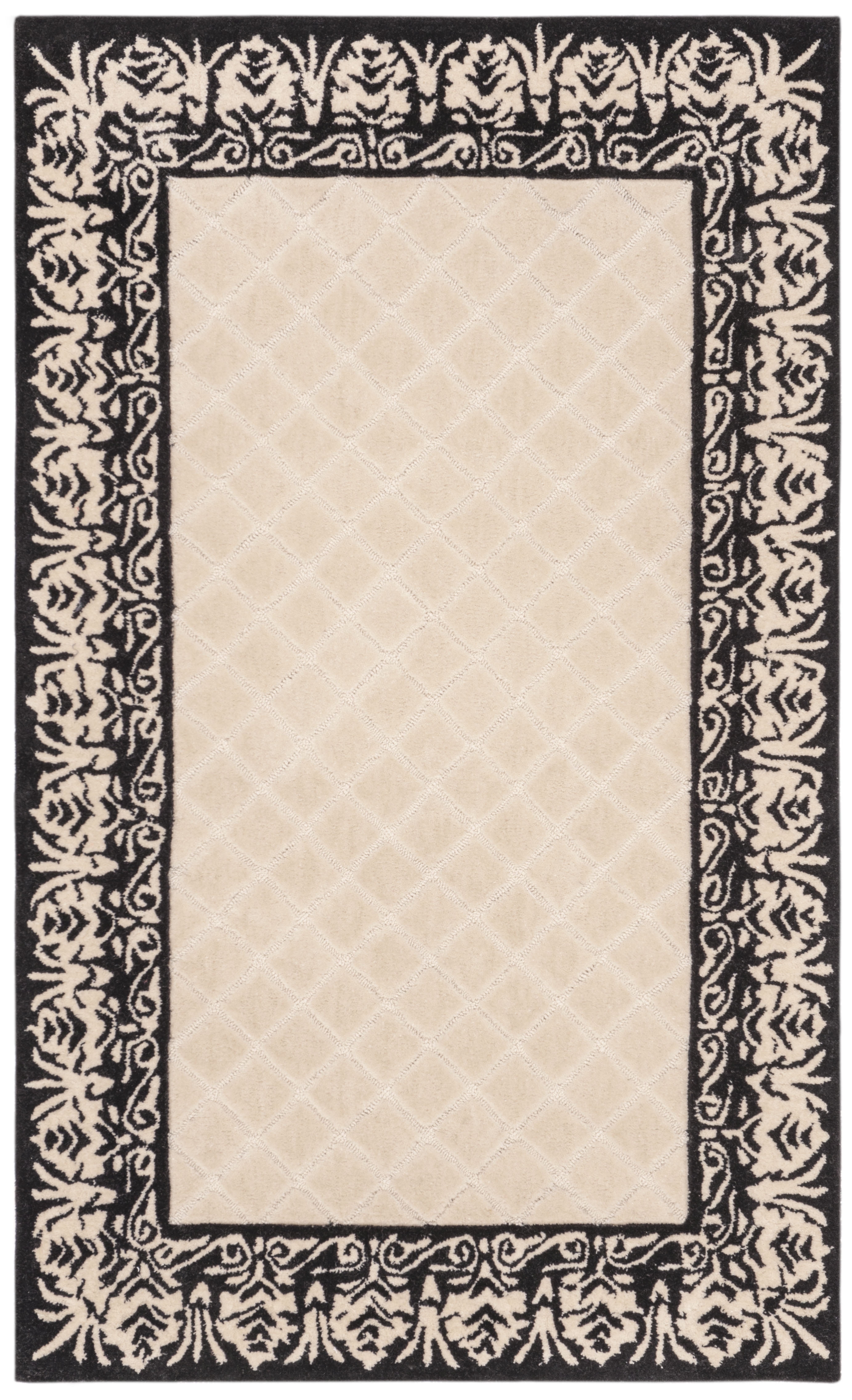 Harrison 24" Round Black Handmade Synthetic Rug