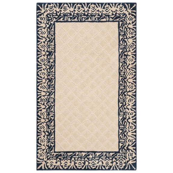 SAFAVIEH Total Performance Ruadhan Floral Area Rug, Navy, 4' x 6'