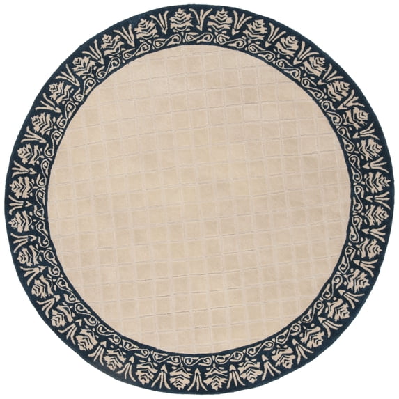 SAFAVIEH Total Performance Ruadhan Floral Area Rug, Navy, 6' x 6' Round