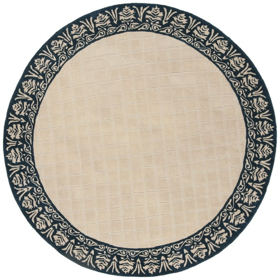 SAFAVIEH Total Performance Ruadhan Floral Area Rug, Navy, 8' x 8' Round