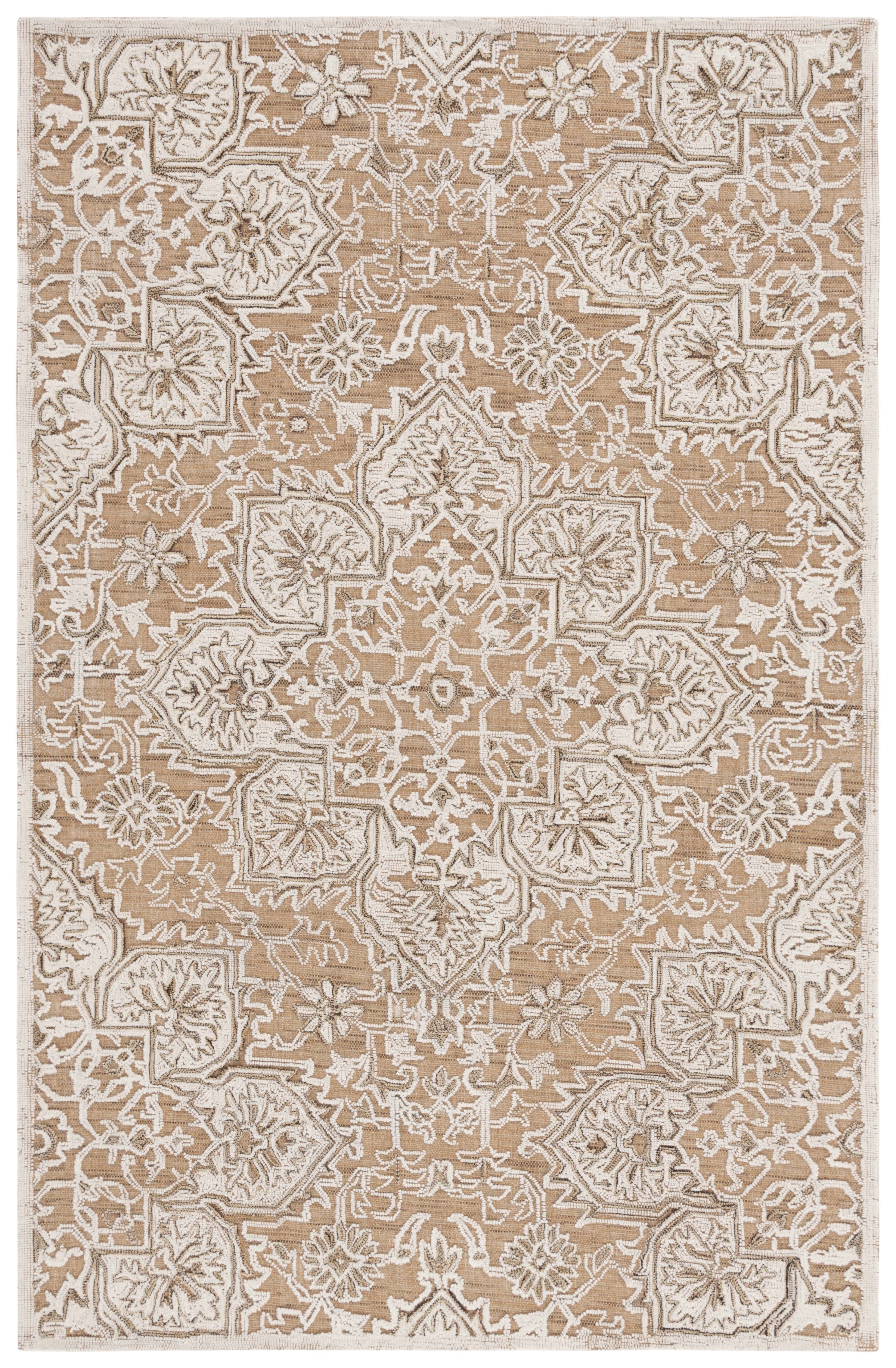 SAFAVIEH Trace Mia Medallion Area Rug, Gold/Ivory, 8' x 10'