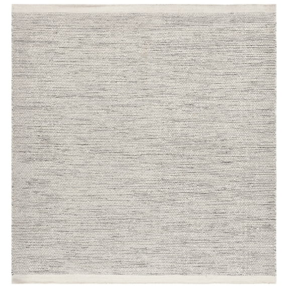SAFAVIEH Vermont Zarif Distressed Dotted Area Rug, Ivory/Black, 7' x 7' Square