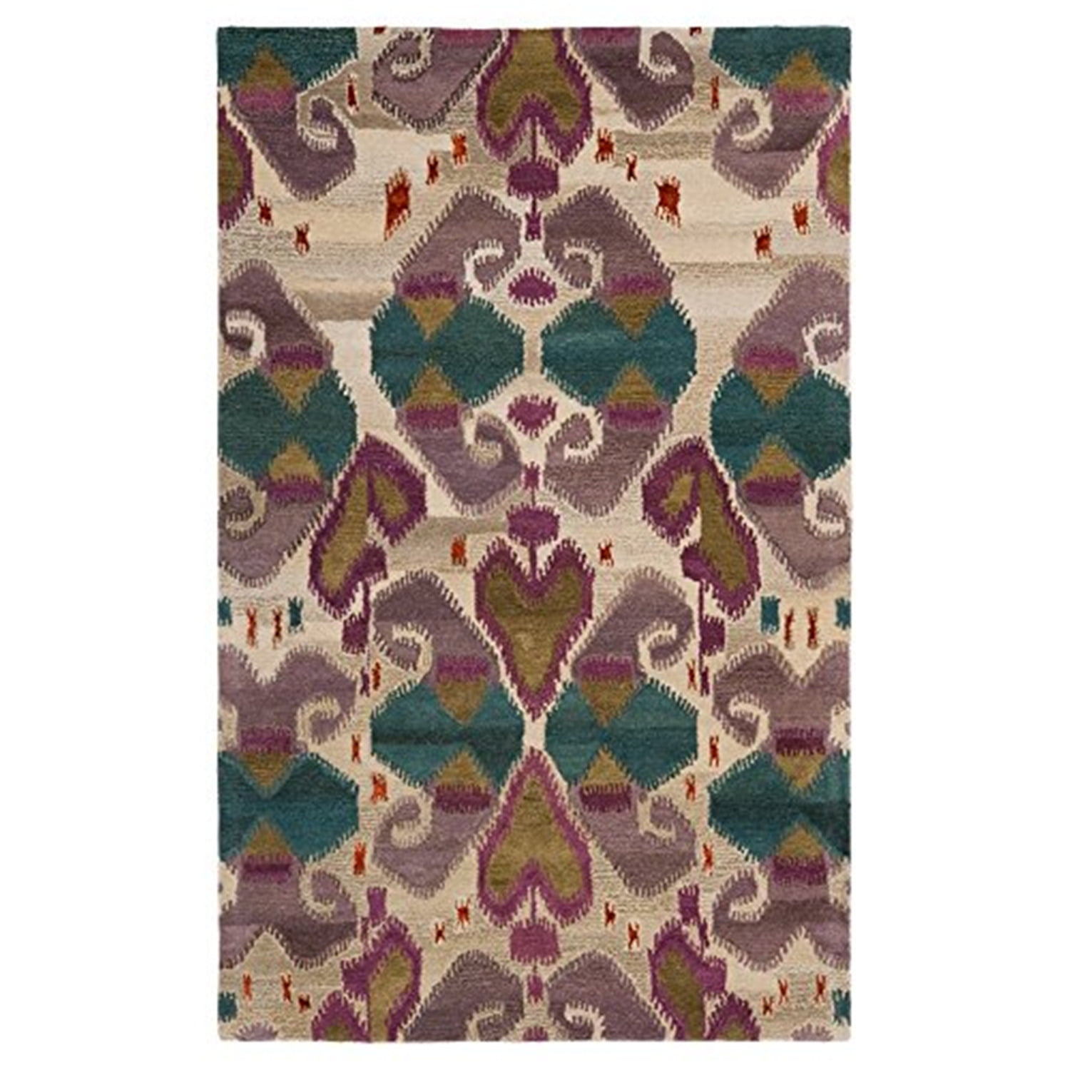 Safavieh  Handmade Wyndham Heloisa Modern Wool Rug 7' x 7' Round 6' Round, 8' Round Indoor Living Room, Bedroom, Dining Room Round