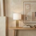 thumbnail image 1 of Safavieh Couture Hank 28" Electroplating Table Lamp, Gold, 1 of 12