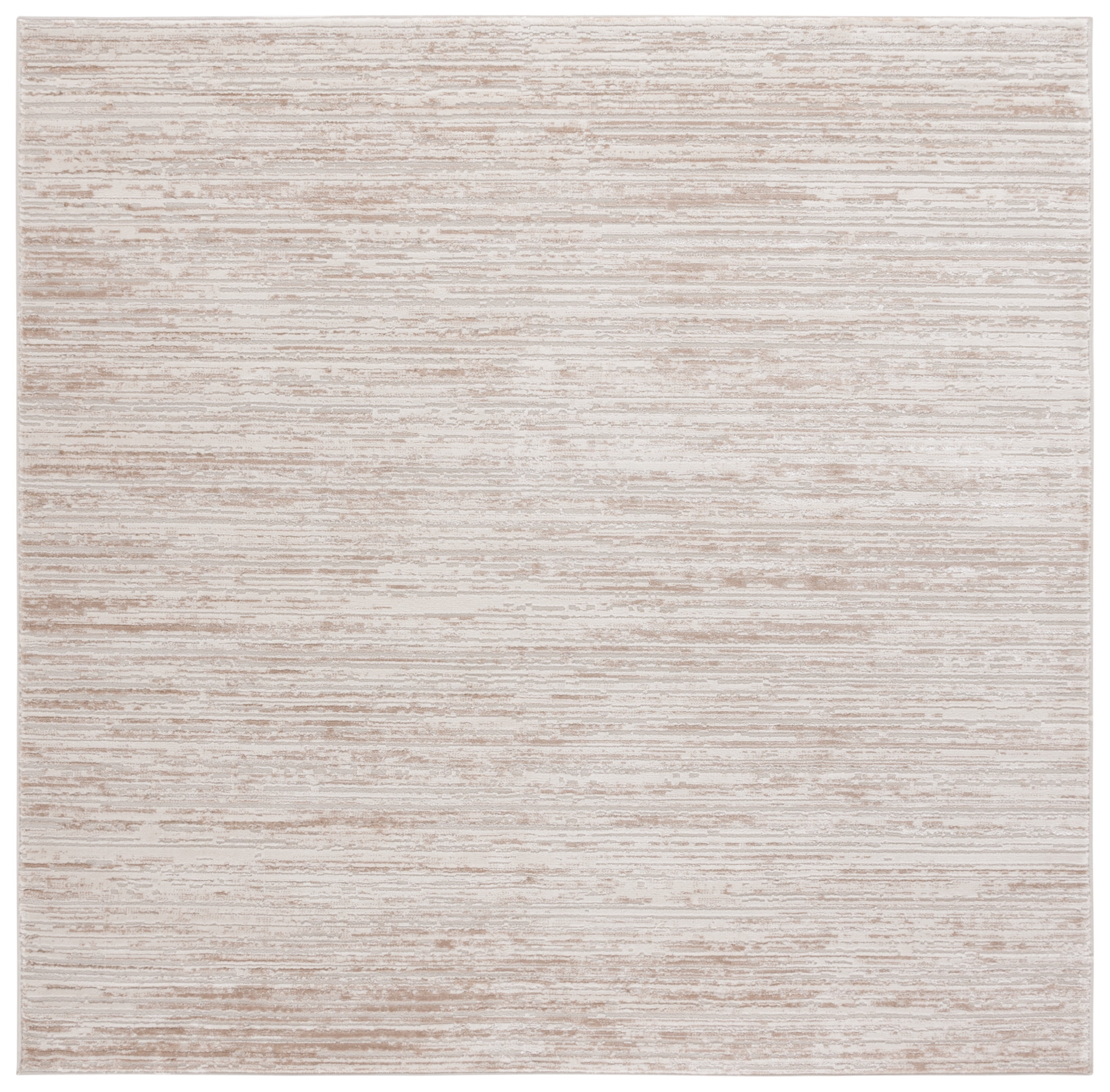 Ivory Beige Hand-knotted Square Synthetic Area Rug