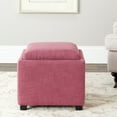 thumbnail image 1 of Safavieh Harrison Rustic Glam Single Tray Storage Ottoman, 1 of 6