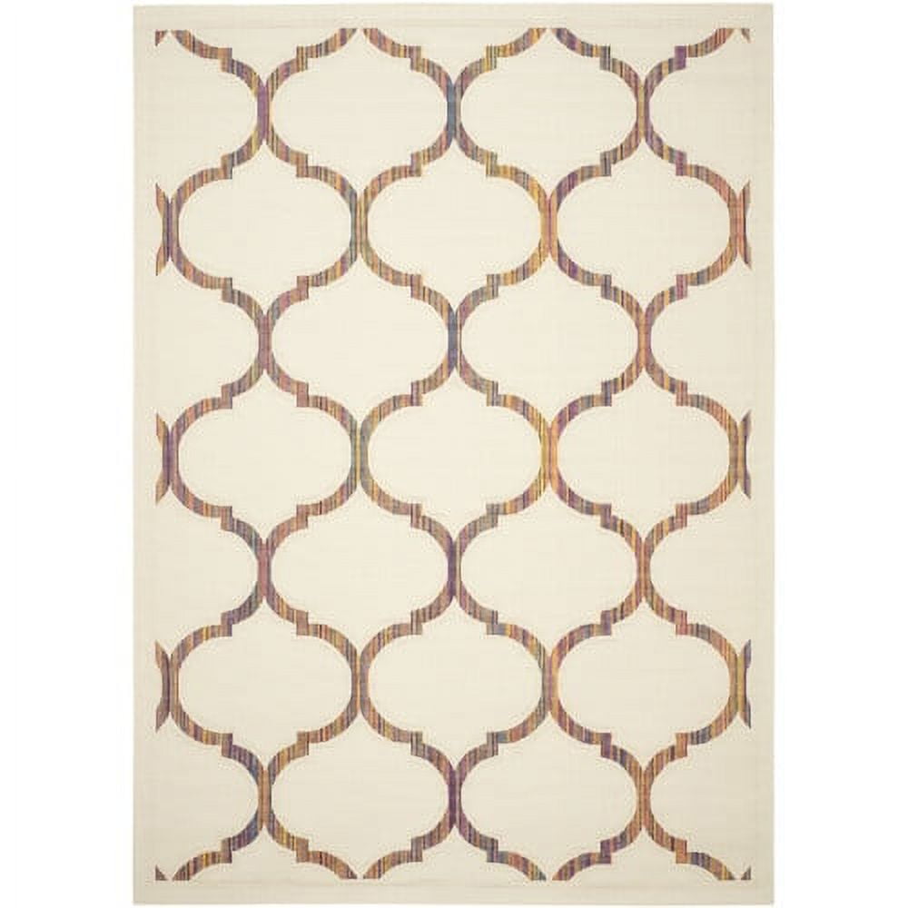 Havana Multicolor Geometric Rectangular Synthetic Rug