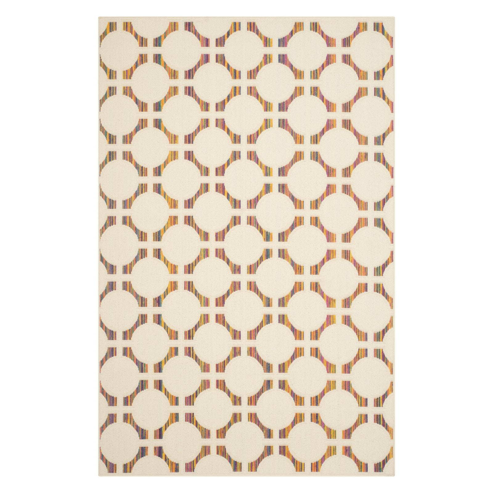 Multicolor Geometric Synthetic Kids Rug 5'1" x 7'7"